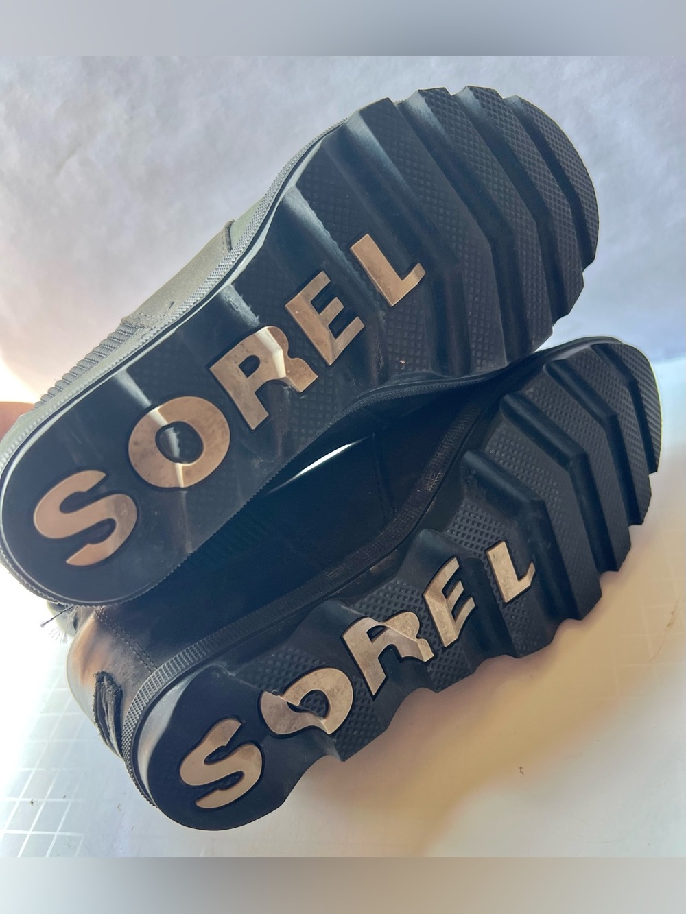 Sorel Joan Of Arctic Rhapsody Lot Black Camel Leather Chelsea Wedge Boots - 7.5 - Picture 12 of 13